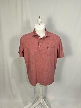 johnnie-O Heathered Brick Red Polo with Chest Pocket Men XL